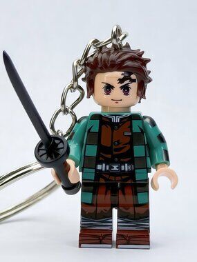 Demon Slayer Tanjiro Kamado Custom Minifigure Keychain